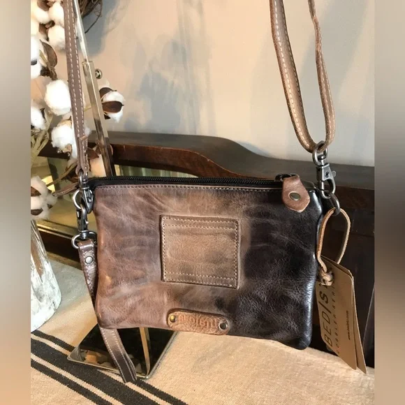 NWT Bed Stu Leather Viana Crossbody Belt Bag Wristlet Tonic Breeze MSRP $180 - Picture 7 of 14